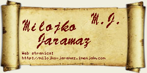 Milojko Jaramaz vizit kartica
